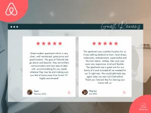 a screenshot of the quick reviews page on a computer screen at 3-bed Chelmsford apt w garden in Chelmsford +28 photos