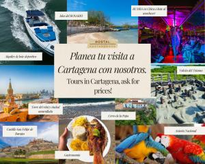 a collage of photos of different places in cambica at Hostal Cartagonova - Habitaciones privadas y amplias cerca a zonas turísticas in Cartagena de Indias