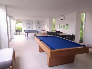 a large room with a pool table in it at Your Perfect Getaway in Vallarta, Pool & Balcony in Nuevo Vallarta