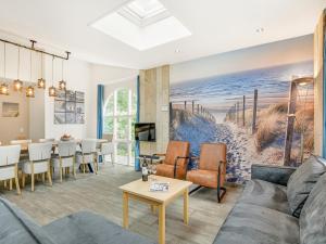Ruang duduk di Holiday Home by Grevelingenmeer with Sauna