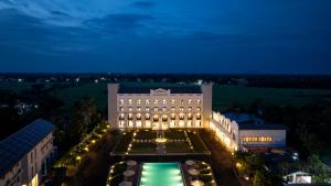 an overhead view of a building at night at Kynrock Hotels & Resorts Kataragama in Kataragama