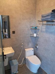 Koupelna v ubytování Resort Mộc Hồ