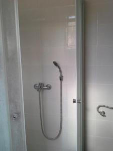 y baño con ducha con cabezal de ducha. en Sobe Zeneral, en Novalja