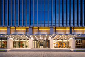 a rendering of the front of a building at Atour S Hotel Beijing Zhongguancun Institute of Technology in Beijing