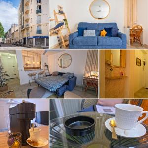 Posezení v ubytování L'Escapade-Vélodrome-La Timone-Balcon-Wifi-Netflix-Urban NestConciergerie