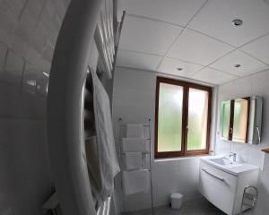 Koupelna v ubytování Au Pont de la Ginéze