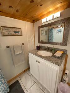 un baño con lavabo y espejo en True Tiny Home & Community - 6 Mins To Downtown, en Mentone 14 fotos más