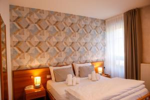 Кровать или кровати в номере Hotel Lido