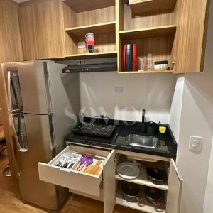 Dapur atau dapur kecil di Estadia relax com brinde grátis +17 gambar