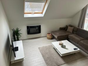 a living room with a couch and a coffee table at Rotessa in Blankenberge