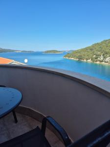 a view of a lake from a balcony at Vidučić Apartments in Dragove