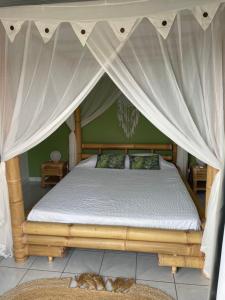 Katil atau katil-katil dalam bilik di Habitation Ticolibri Saint Pierre