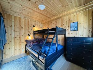 Camera in legno con letto a castello. di Moderne leilighet i Vestlia-Ski in ski out a Geilo