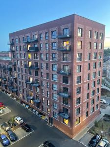 an overhead view of a brick apartment building at Stylish & Cozy 1bed apartment in city centre in Birmingham