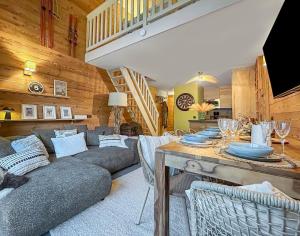 O zonă de relaxare la Appartement T3 cosy sur les pistes avec parking