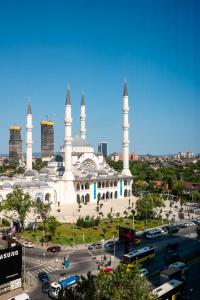 Nespecifikovaný výhled na destinaci Istanbul nebo výhled na město při pohledu z hotelu