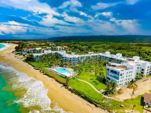 an aerial view of a resort on the beach at House 24 in Casa Linda in Sosúa