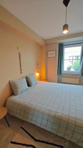 un grand lit dans une chambre avec une fenêtre dans l'établissement Felix De Haan, au Coq 36 autres photos