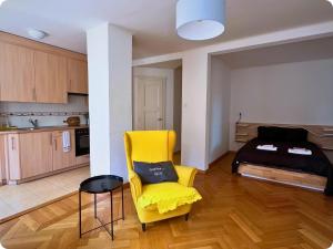 Kuchyň nebo kuchyňský kout v ubytování HSH Lausanne Connect