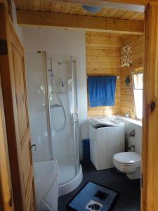 Ένα μπάνιο στο Ferienhaus Woody