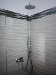 a shower with a hose in a bathroom at Daisy in Nafplio