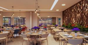 ห้องอาหารหรือที่รับประทานอาหารของ Ecoblue Resort - Complexo Eco - Avaré