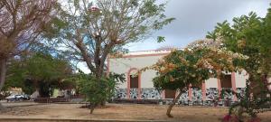 a building with trees in front of it at Casa de Lagoa Nova in Martins