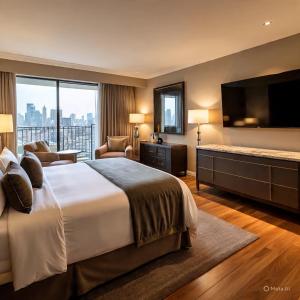 Ένα ή περισσότερα κρεβάτια σε δωμάτιο στο Hotel Square Plaza At Airport