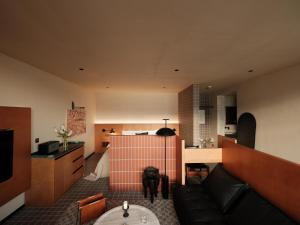 Χώρος καθιστικού στο Yunnan Hills&Harmony Retreat Dali Erhai