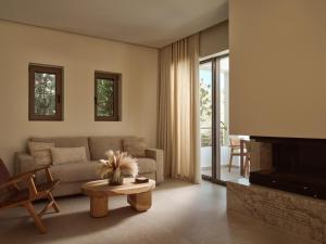 Χώρος καθιστικού στο Villa Margie