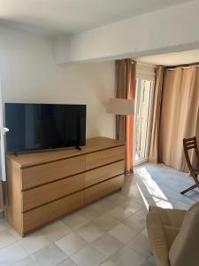 Μια τηλεόραση ή/και κέντρο ψυχαγωγίας στο Studio moderne avec vue dégagée