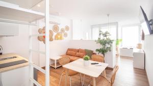 O zonă de relaxare la AG Apartamentos A Fiestra Playa de Boiro