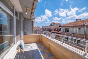 a balcony with a view of a building at Oldcity aparts in Istanbul