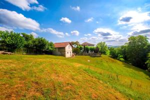 a house on a grassy hill with a house at Appartement T2 avec Terrasse in Arraute-Charritte