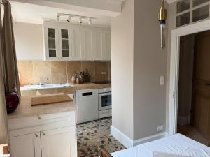Kuchyň nebo kuchyňský kout v ubytování Appartement 1er étage dans maison de maître + 14 fotografií