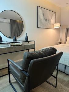 Postel nebo postele na pokoji v ubytování Self check-in MN Apartments - Luxury