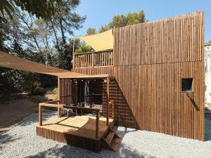 Balkón nebo terasa v ubytování Tiny house Premium 4p prox Montpellier