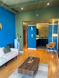 Posezení v ubytování Central Manchester Luxury Apartment With Parking - Next To AO Arena