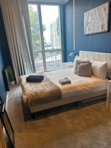 Posezení v ubytování Central Manchester Luxury Apartment With Parking - Next To AO Arena