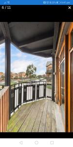 an open balcony with a view of a building at Classic 2 bed in Dublin