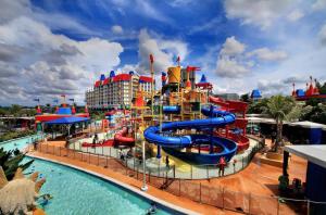 a water park at a resort with a water slide at Grand Medini by RR JBcity in Nusajaya