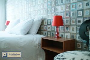Katil atau katil-katil dalam bilik di Atrium Miraflores Hotel