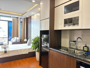 Η κουζίνα ή μικρή κουζίνα στο Light filled Apartment-City view