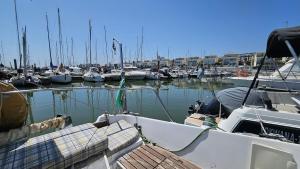 Un montón de barcos atracados en un puerto en Lisbon Romantic Boat Expo, en Lisboa