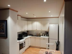 Η κουζίνα ή μικρή κουζίνα στο Apartment in Råholt