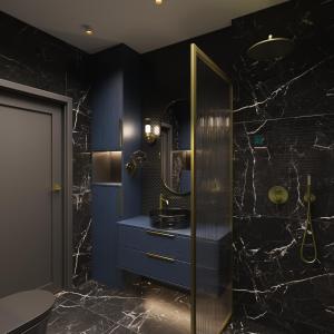 Ένα μπάνιο στο Szafir - komfortowy apartament Osiedle Lecha - garaż podziemny, taras, grill, wejście 24h kod ,centrum, targi