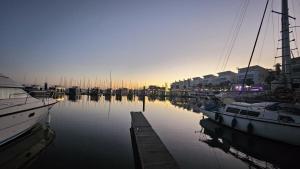 a group of boats are docked in a marina at Lisboa Barco Corleone in Lisbon