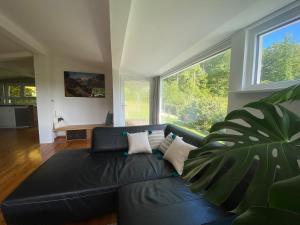 Χώρος καθιστικού στο Ferienhaus im Grünen mit Weitblick