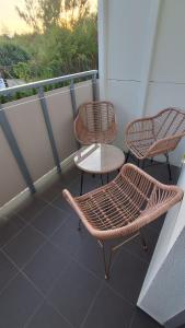 Μπαλκόνι ή βεράντα στο Przyjazny Apartament