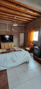 a large living room with a bed and a couch at Cumbres del Sol in Albardón
